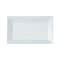 Smarty Had A Party 5.5" x 8.5" White Rectangular Plastic Dessert Plates (120 Plates), 120PK 6913-CASE - alternate 2
